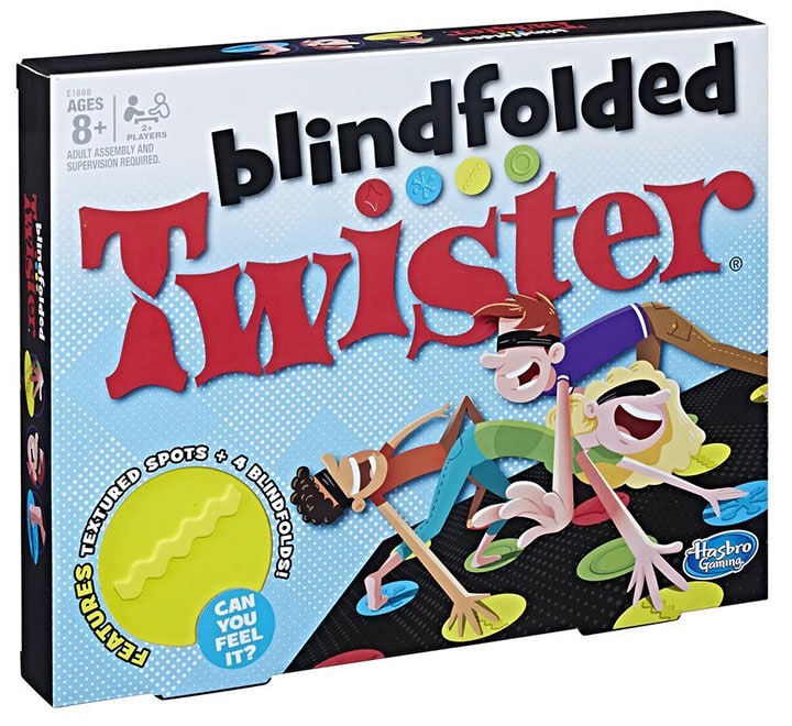 Blindfolded Twister game box