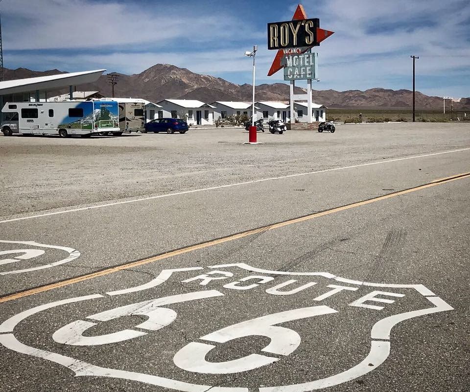 Route 66 and Roy's Motel and Cafe