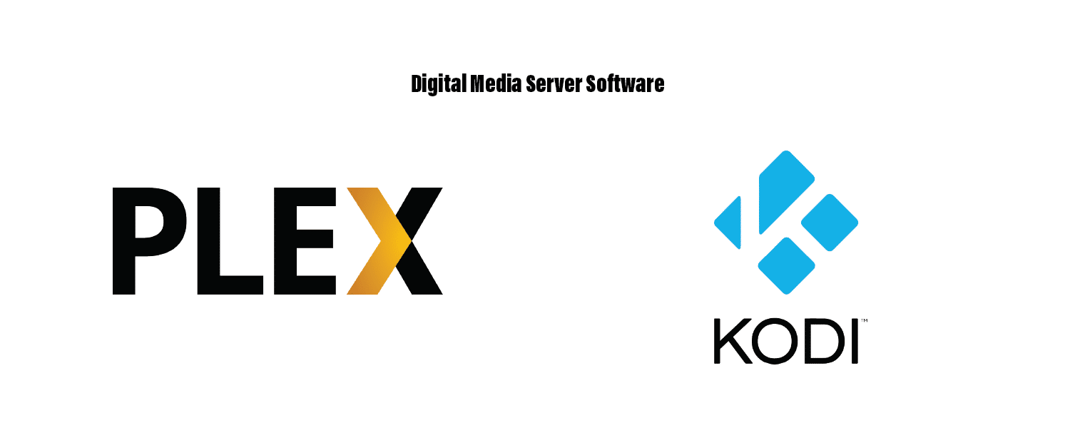 Kodi and Plex logos