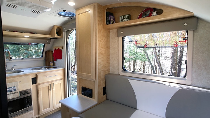 The inside of the Little Guy Mini Max has the feel of a much larger trailer.