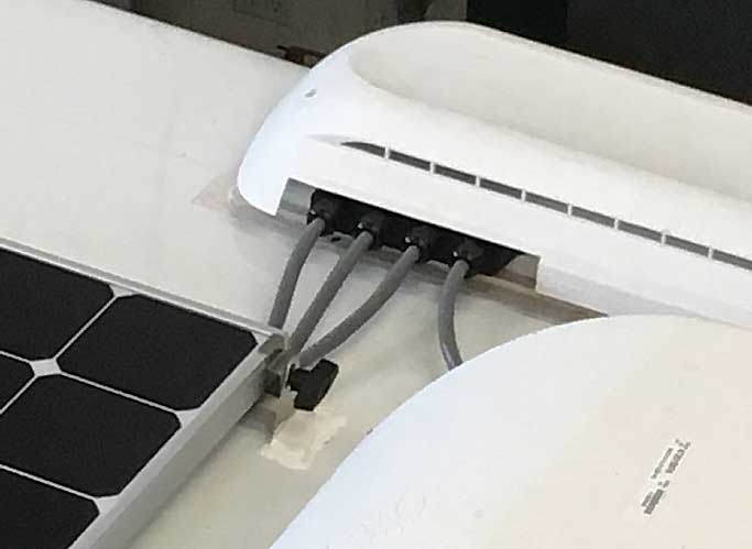 Single- and multiport roof caps allow for a single-point connection for solar panels, with ports in place for later expansion. No rewiring required.