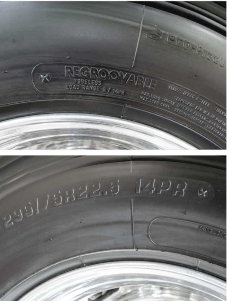 sidewall of tire 