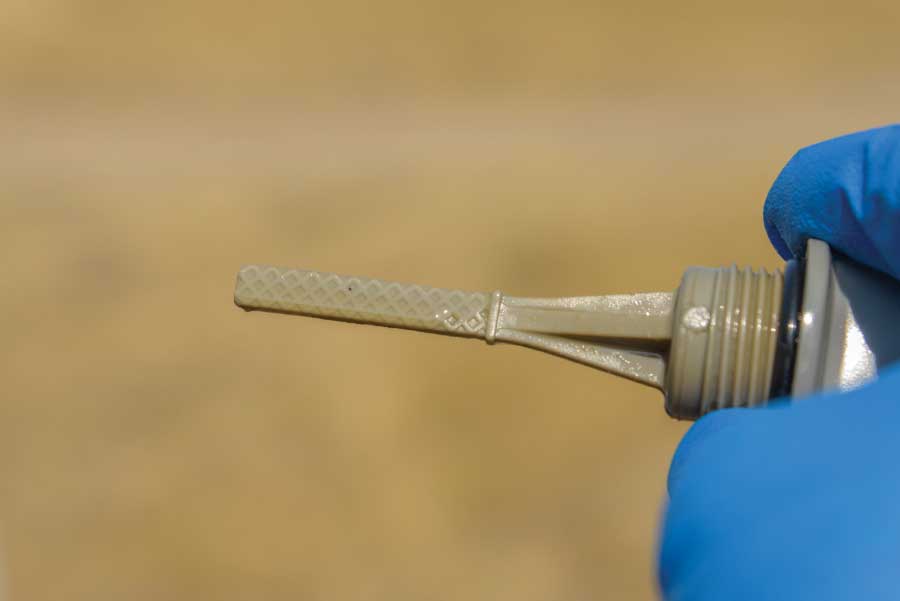 Make sure the proper amount of oil is on the dipstick, according to the guidelines in the owner’s manual.