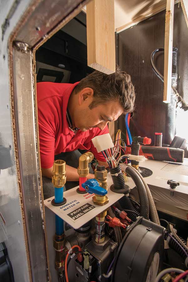 10-11) Water lines are hooked up,