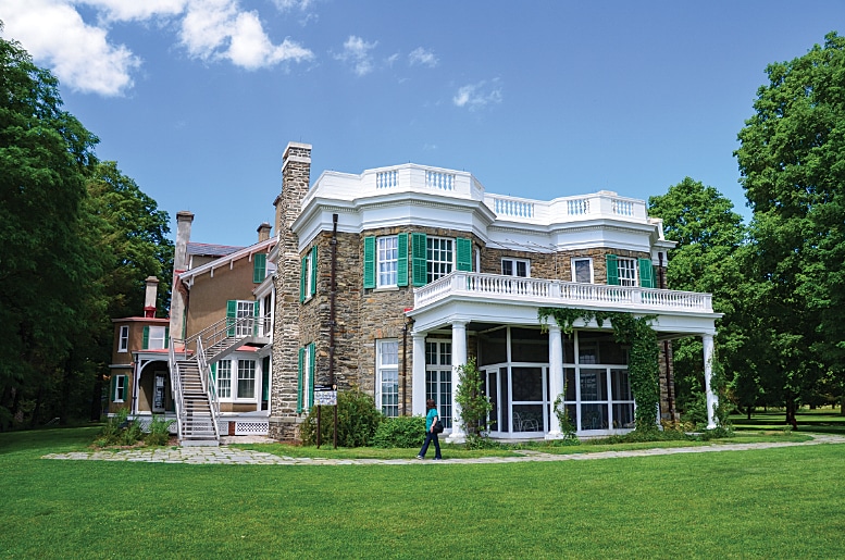 Springwood, the Hyde Park home of Franklin D. Roosevelt, sits on 200 acres above the river.