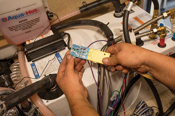 37) The connection is made for the electrical element.
