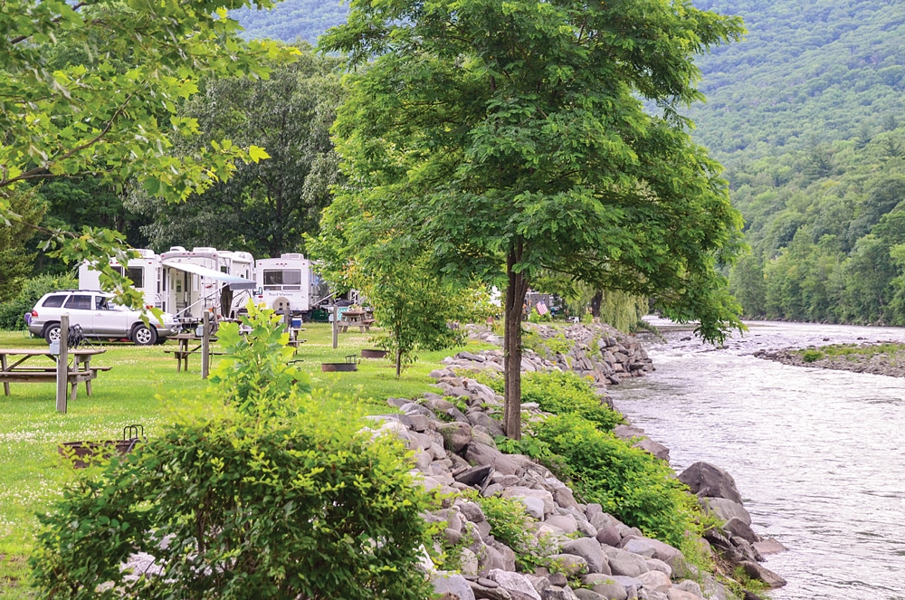 With its scenic vistas and recreational and sightseeing options, it’s no wonder the Hudson River Valley has plenty of RV campgrounds, but peak-season reservations are recommended.