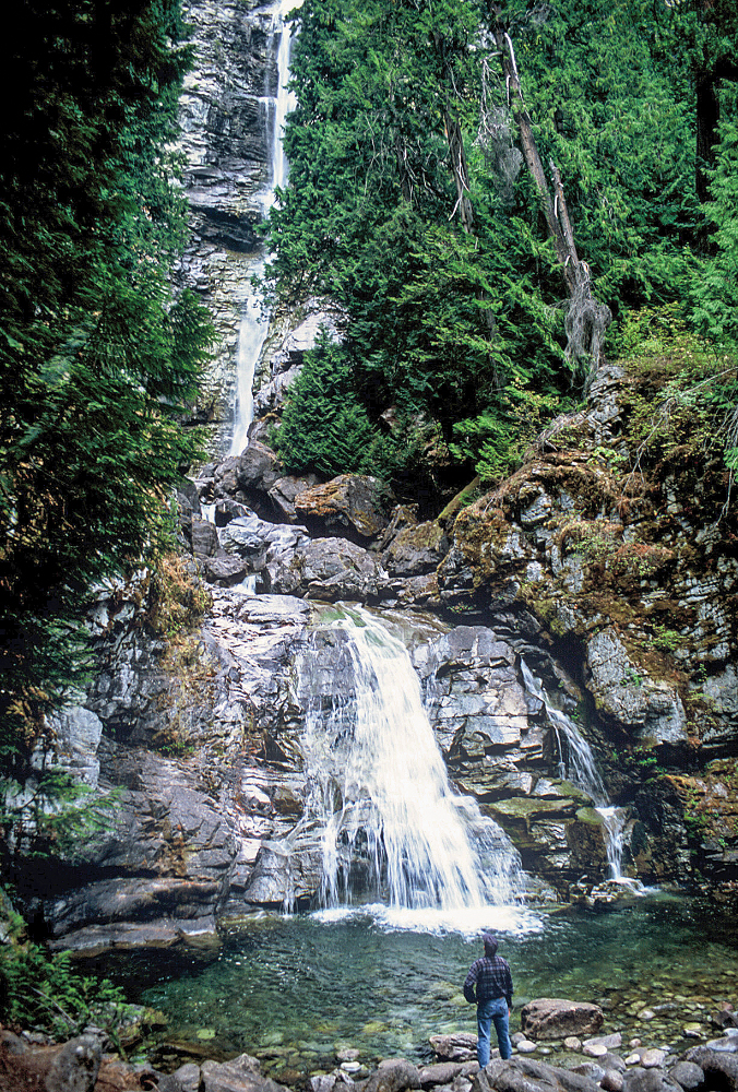 From remote Stehekin, Washington, visitors can take a 3½-mile hike to Rainbow Falls or hop the shuttle from the boat landing for a narrated ride to the 312-foot cascade.