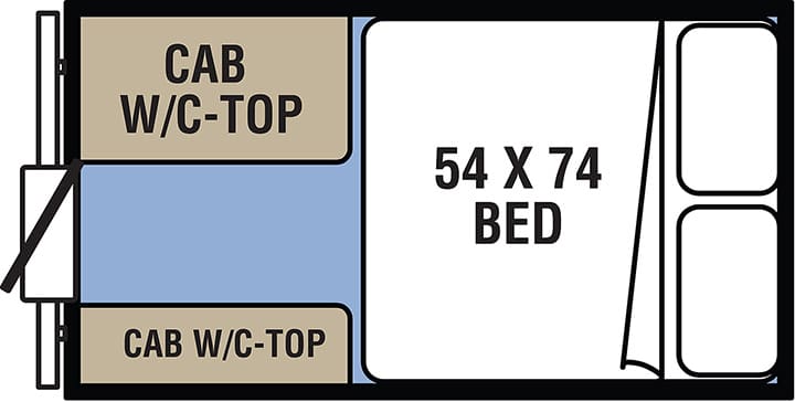 Floorplan graphic of Clipper Express 9.0TD