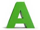 Green letter A