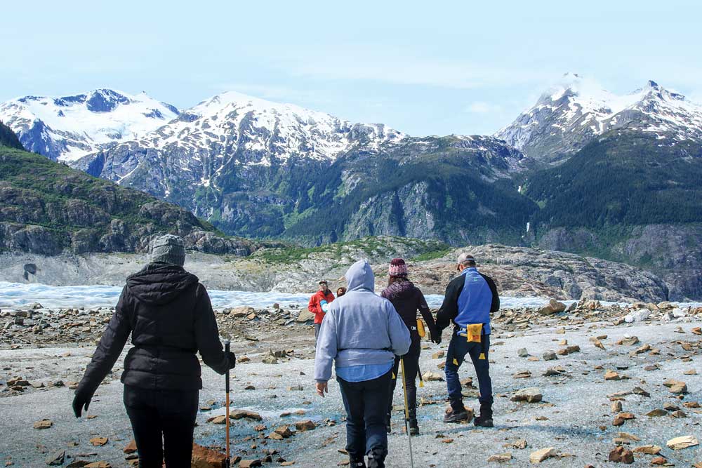 On the Glacier Discovery Tour, a 20-minute helicopter flight transports tour-takers from Skagway to the remote “ice river” known as Meade Glacier.