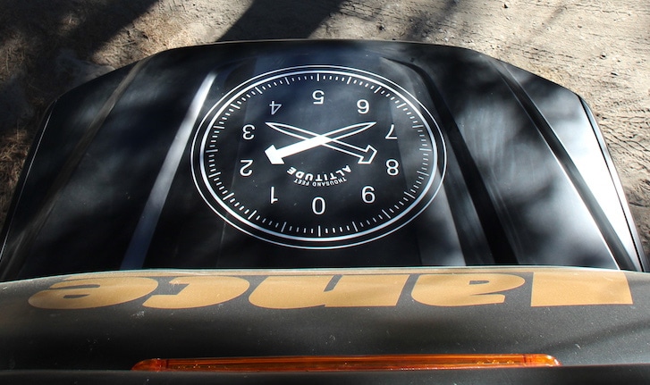 Lance Altimeter logo on hood of Ford truck
