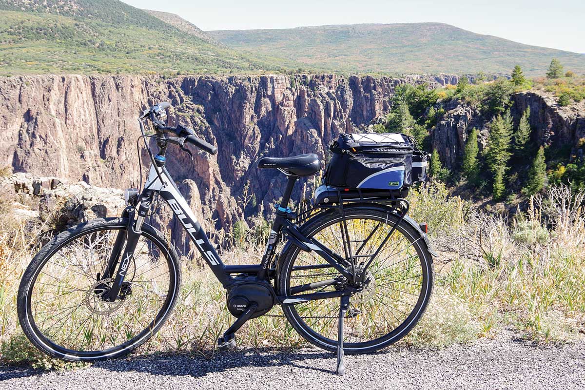 A Bulls Cross E Wave “commuter” step-through frame e-bike works well for author Ruth Edelman.