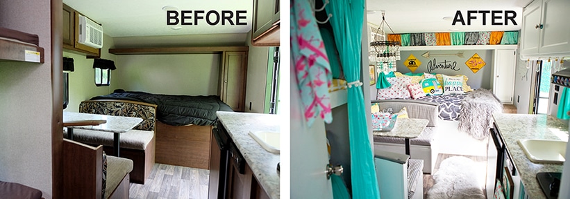 RV Makeover before and after