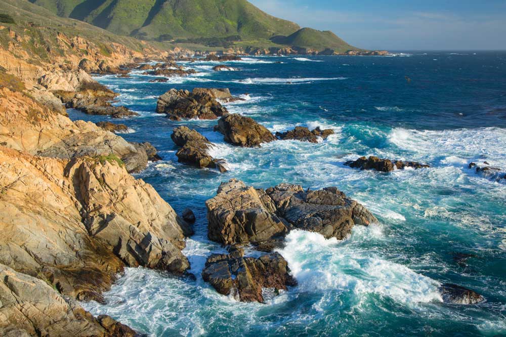 The coast is a dramatic sight from Garrapata State Park along Big Sur Coast Highway Scenic Byway.