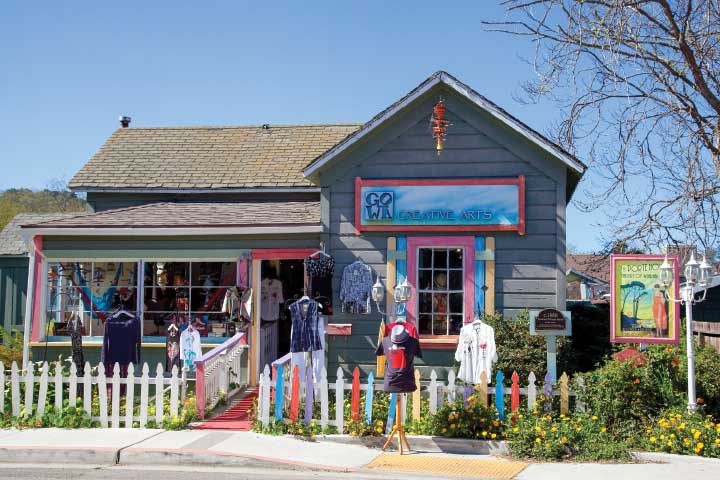 One-of-a-kind shops and galleries enliven the scene on a walking tour of Cambria’s historic village.