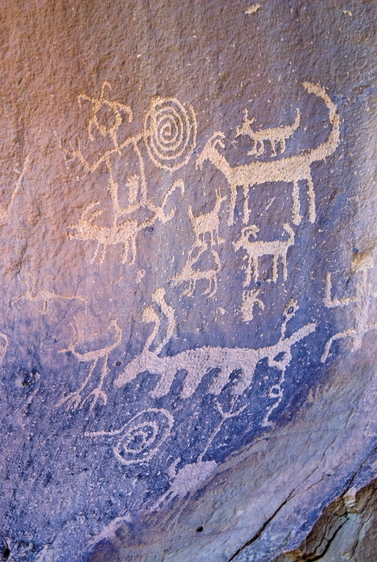 Among the many mysteries left behind by the ancient Chacoan people are the petroglyphs and pictographs they created on the walls of buildings and the landscape in their world.