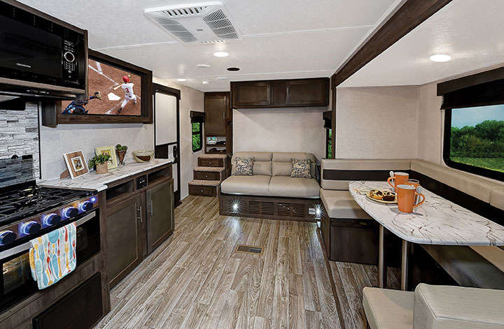 Living area of Coachmen Clipper Ultra-Lite 262BHS travel trailer