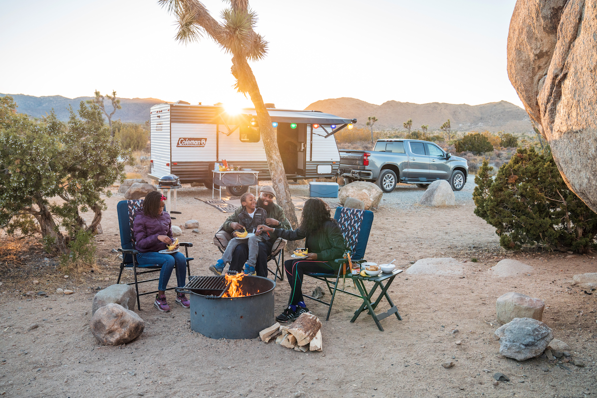 Friends at a Campfire