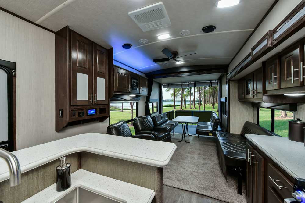 Galley area of Cruiser-stryker Toy Hauler RV