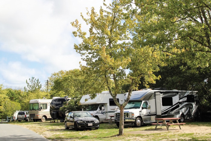 From Coastal Acres Campground, downtown Provincetown is just a short walk. 