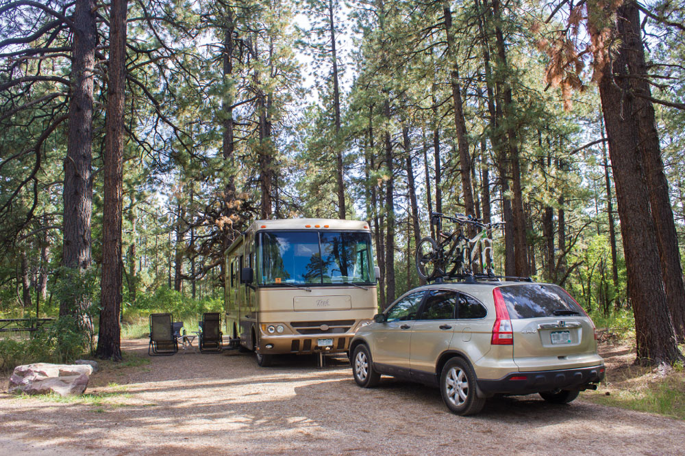 Junction Creek Campground (29 sites with electric hookups only), northwest of Durango, sits near the beginning of the Colorado Trail, which stretches 470 miles to Denver.