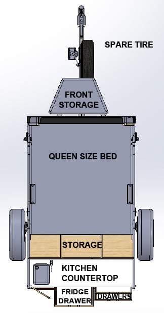 Droplet trailer floorplan