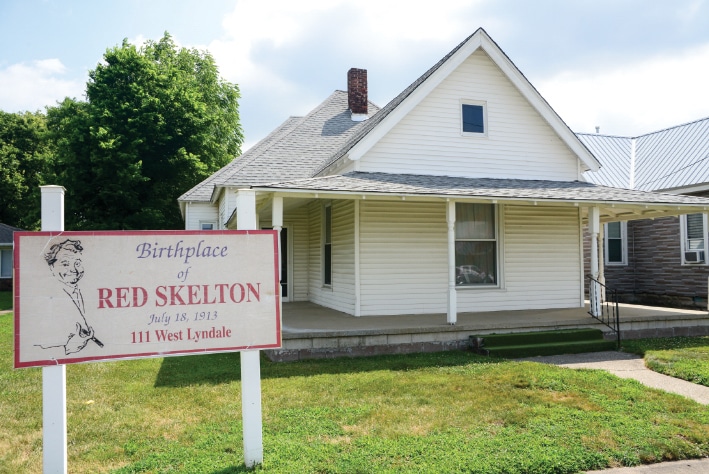 The boyhood home of comedian and favorite son Richard “Red” Skelton. 