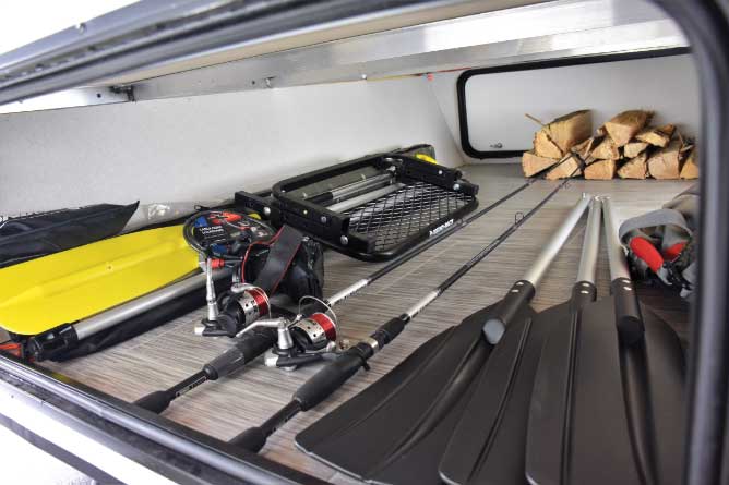 Pass-through basement storage