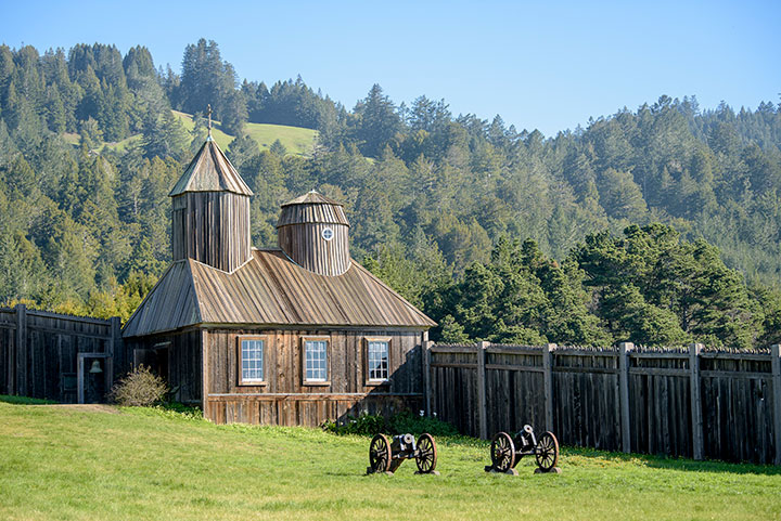 Fort Ross along Highway 1 in California