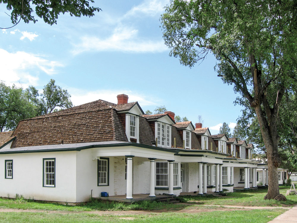 The original Fort Stanton Officer's Quarters was built in 1855 and later modified and expanded. The fort has a long and checkered history. In 1862, the legendary Colonel Christopher Houston “Kit” Carson took control as one of its better-known leaders.