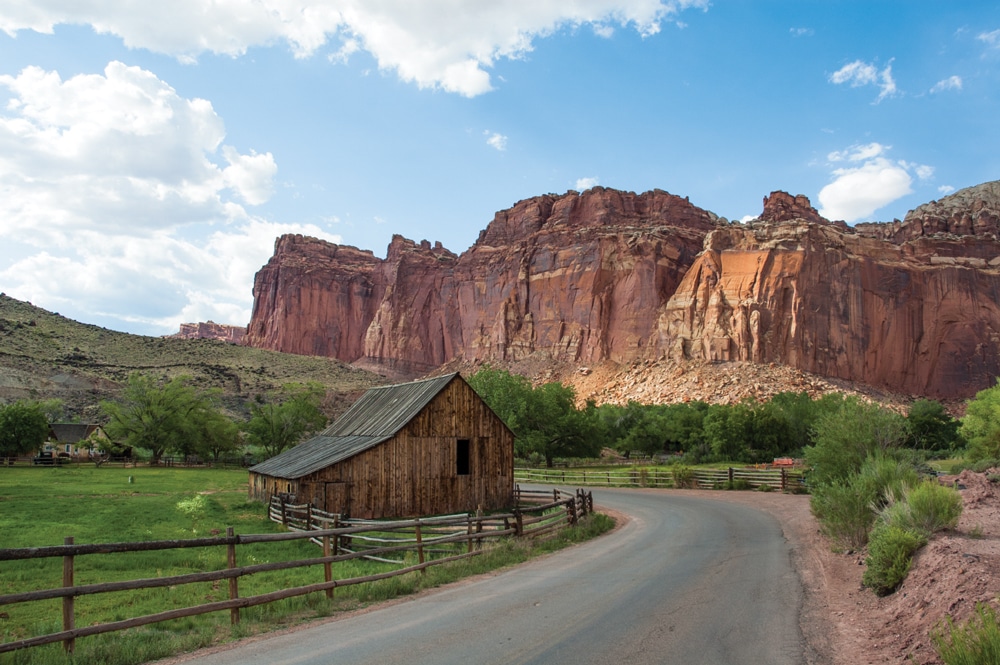 The Gifford homestead – in the heart of the Fruita Valley – includes a smokehouse, garden, pasture, rock walls and a barn.