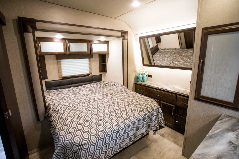 Grand Design Momentum G-Class Toy Hauler RV Bedroom