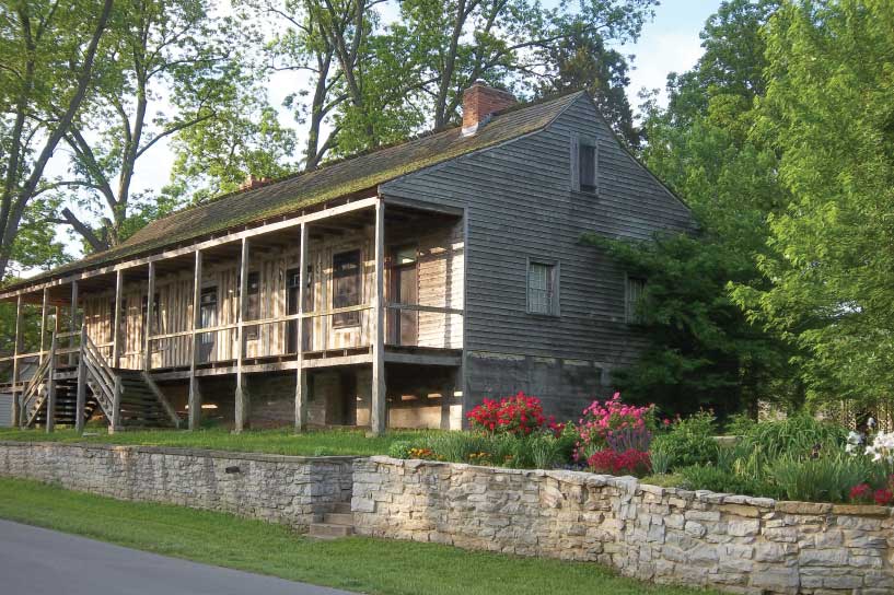 The 1790 Green Tree Tavern, Saint Genevieve’s oldest vertical-log building, is open seasonally for touring.
