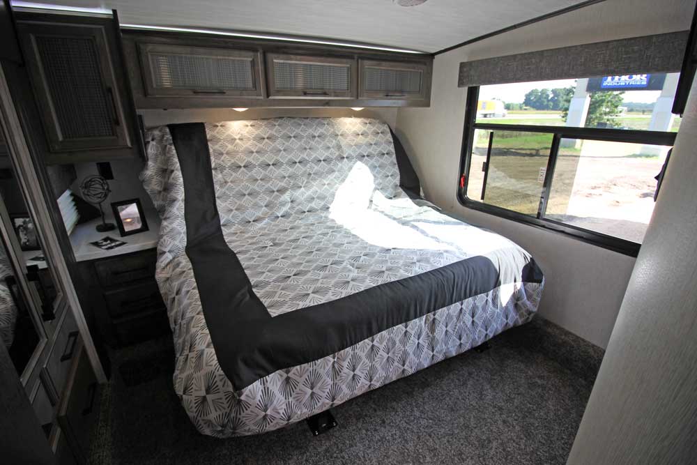 Heartland Cyclone 4101 King Toy Hauler RV bedroom