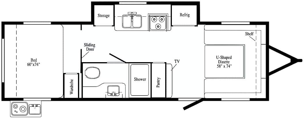 Winnebago Hike H215HS floorpan