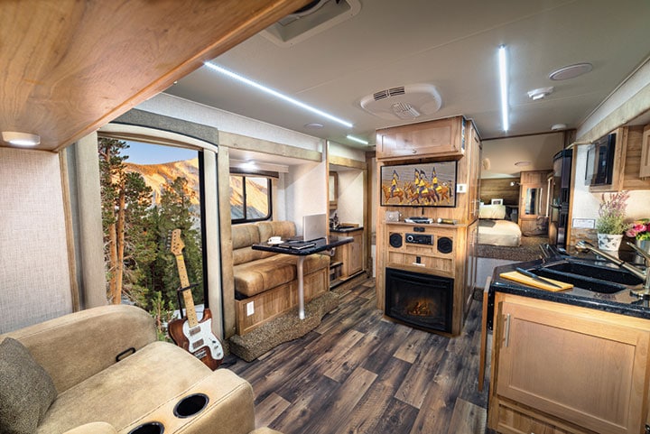 Interior of Host slide-in camper