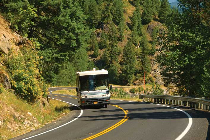 Idaho’s Northwest Passage Scenic Byway follows a portion of the Lochsa Wild and Scenic River in Clearwater National Forest.