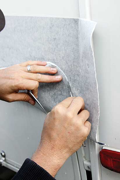 It takes exceptional patience to place the new vinyl, something VIP has perfected over the years.