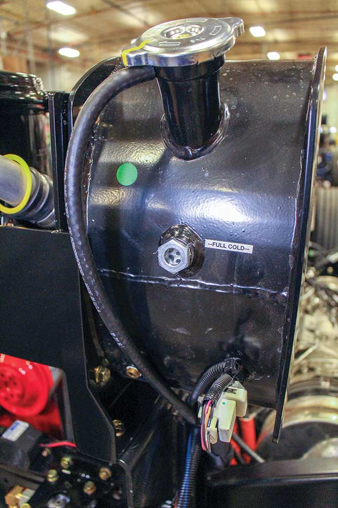 Spartan coolant reservoir that has a window to show the level of the coolant