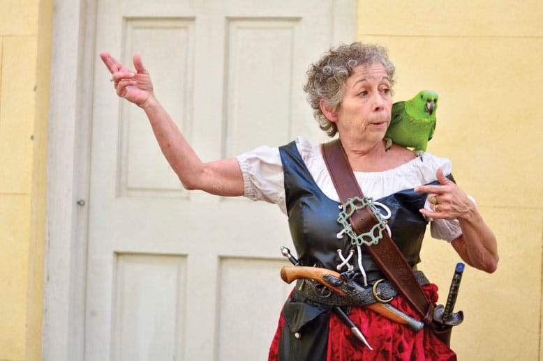 With a parrot for a partner, a swashbuckling tour guide explains the role pirates played in Charleston’s colorful past.