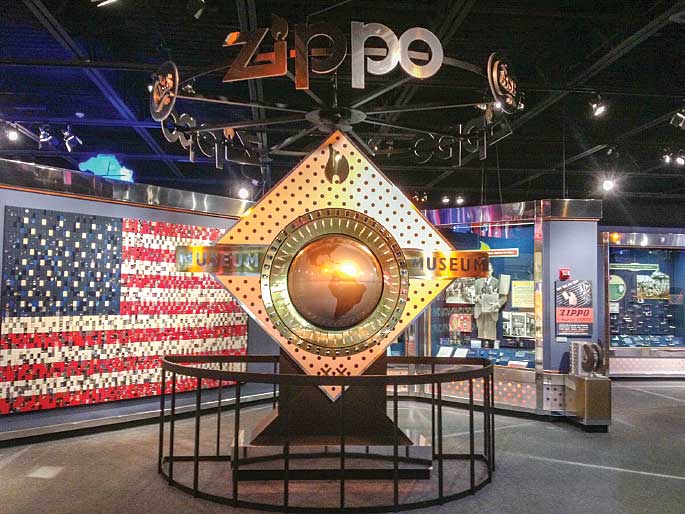 Visitors to the Zippo/Case Museum can learn the manufacturing histories of both the Case and Zippo companies through a variety of interactive and static displays. Photo: A.M. Murphy