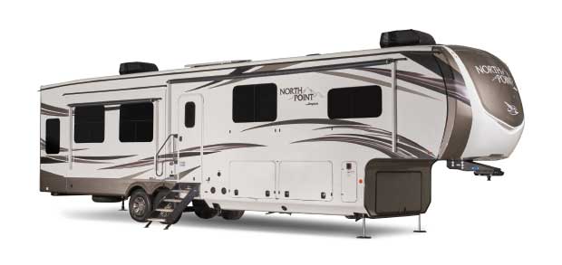 Jayco North Point 37FBTS fifth-wheel travel trailer exterior