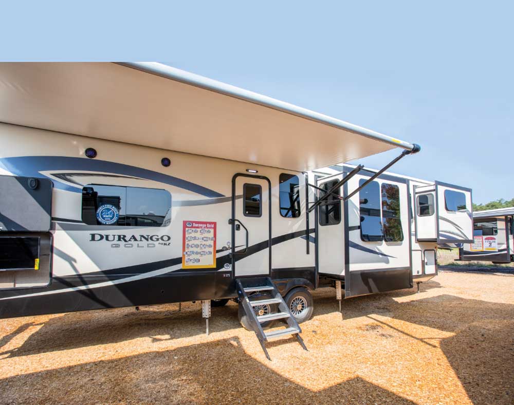 Durango RV with slide outs and awning out