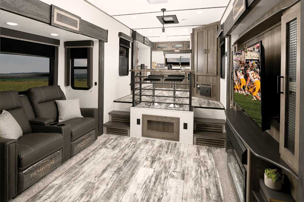 Keystone Sprinter 3610FWFKS fifth-wheel travel trailer interior