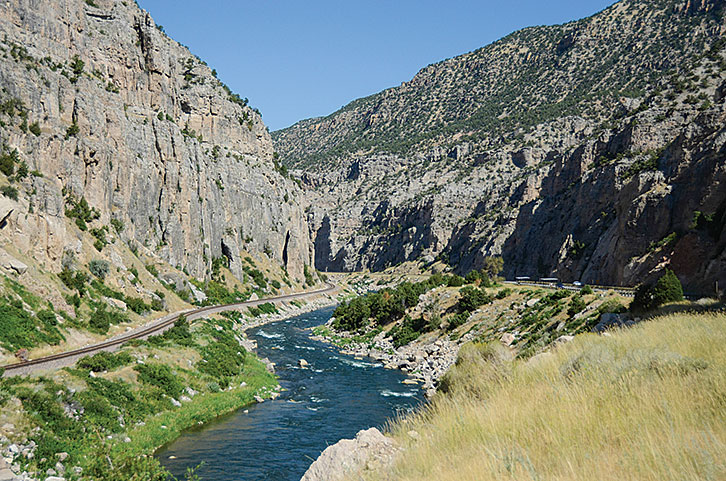 Scenic Wind River Canyon near Boysen State Park has no shortage of natural beauty.