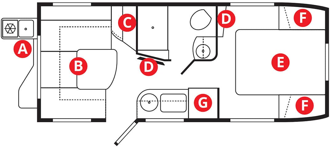 2020 Lance 2075 floorplan illustration