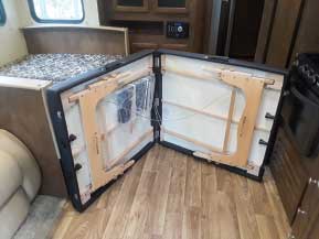 Massage table used to extencd RV bed