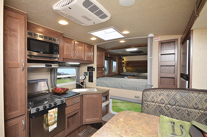 Interior of Northwood Arctic Fox 990 LE truck camper