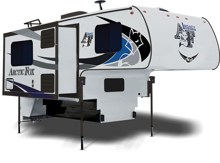 Exterior of Northwood Arctic Fox 990 LE slide-in camper